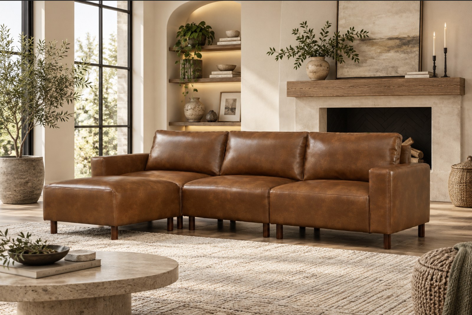 Elmwood Modular Collection, cognac