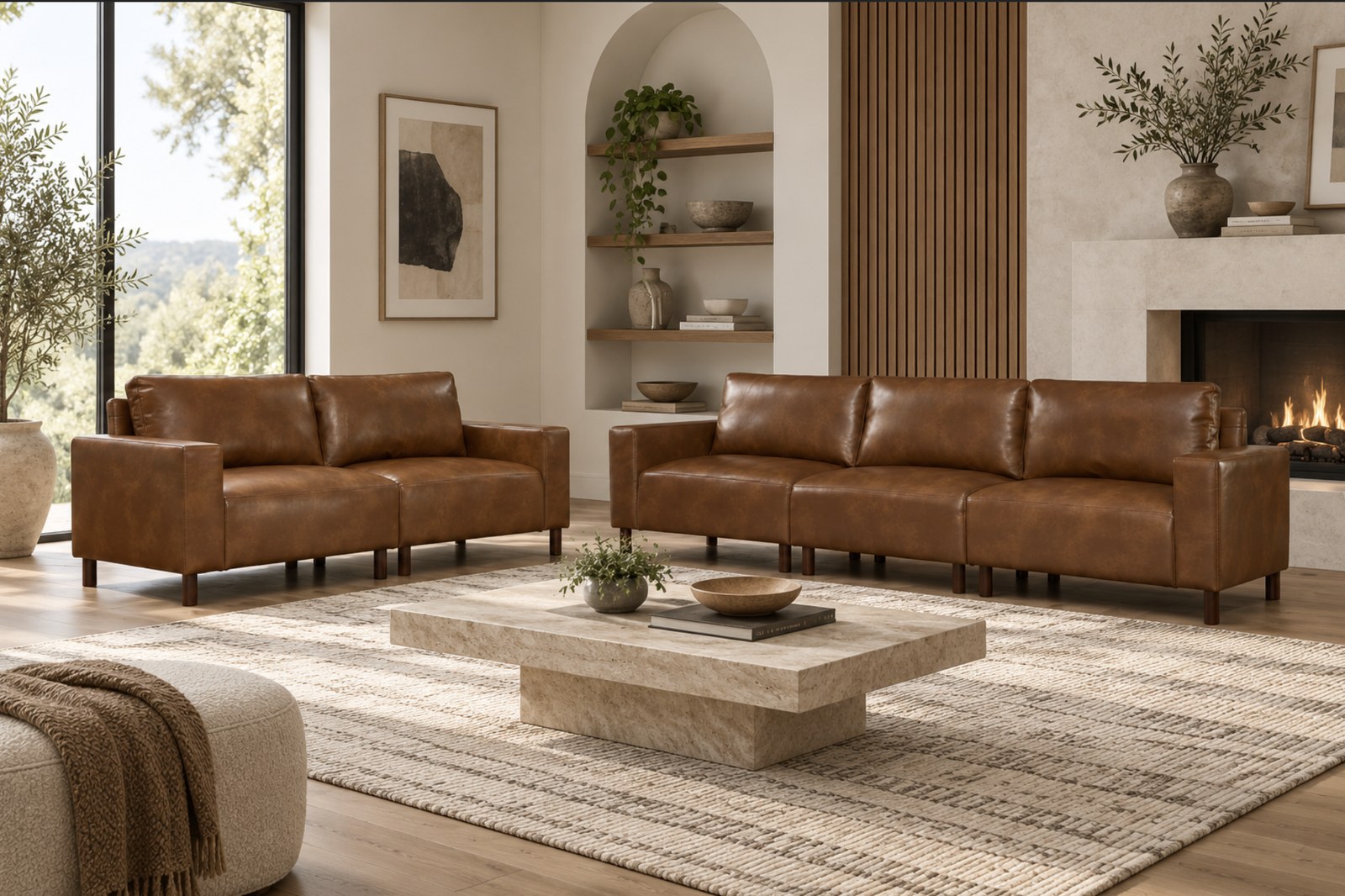 Elmwood Modular Collection, cognac, view 2